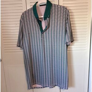 GREYSON| MEN'S polo Tshirt green/pink size L